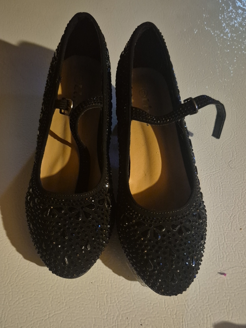 Link Black Sparkle Mary Jane Dress Shoes